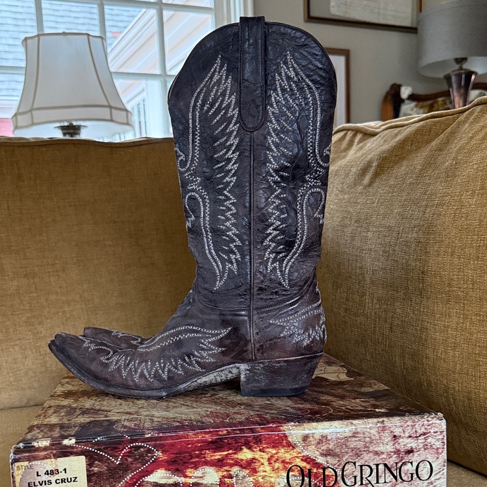 Old Gringo Elvis Cruz Brown Heeled Boots 9.5 - Picture 8 of 8